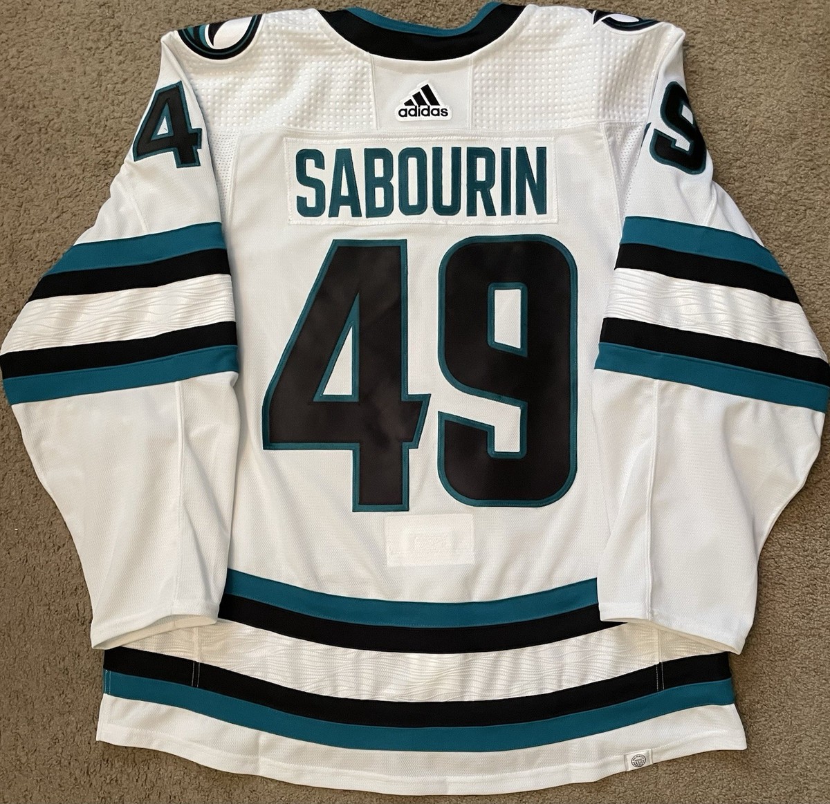 Scott Sabourin Hockey Jersey San Jose Sharks Team Issued Adidas