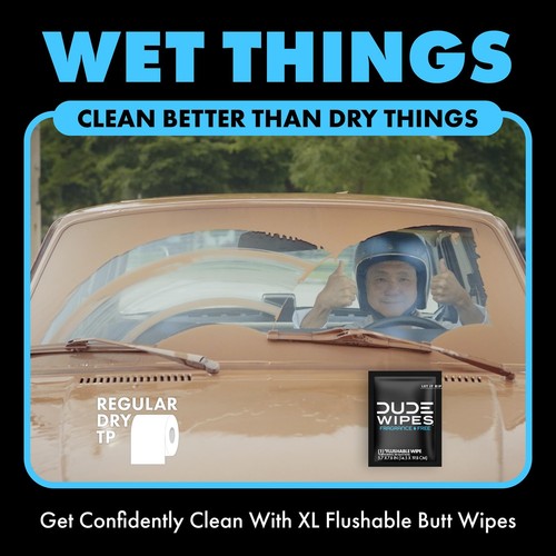 DUDE Wipes - On-The-Go Flushable Wipes - 2 Pack, 60 Wipes - Unscented - Picture 5 of 6