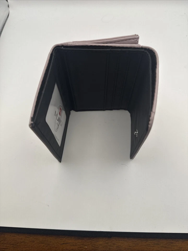 Cartera clutch Mundi para mujer - cierre a presión, ranuras para tarjetas, rosa claro Foto 3 de 4