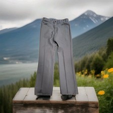 Levis Action Slacks Gray Dacron Polyester Pants Mens 31 x 30