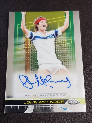 John McEnroe 2024 Topps Chrome Tennis Image Variation Auto