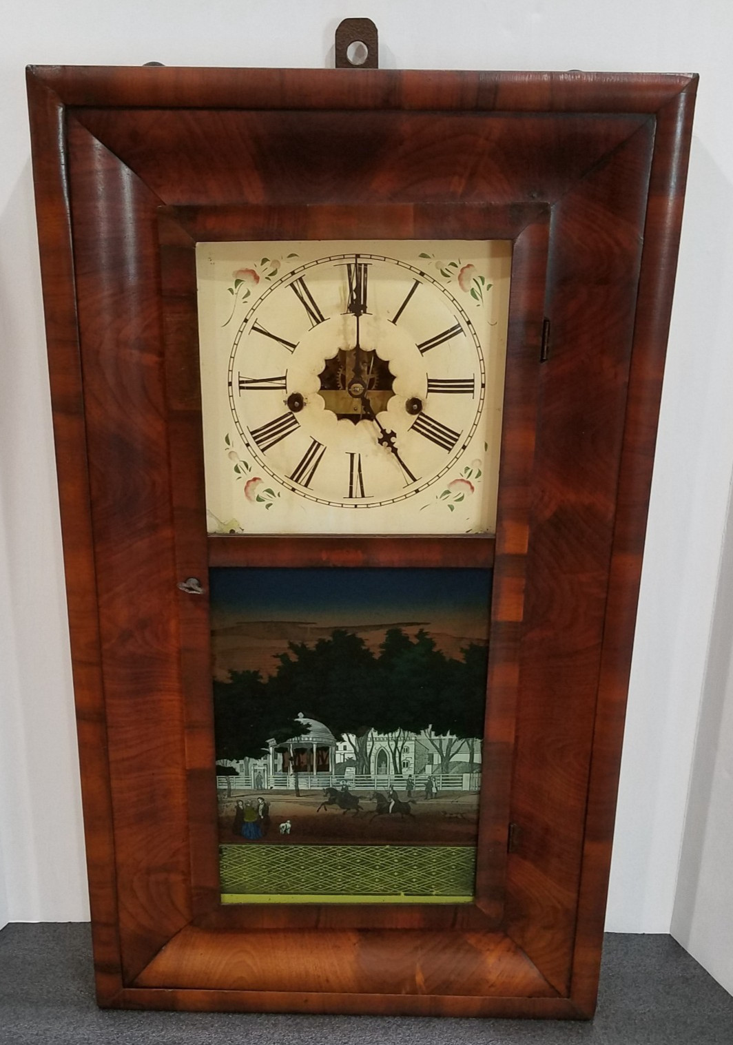 Antique E.N. Welch Weights Driven Ogee Clock Wall/Mantel 8-Day, Time/Strike