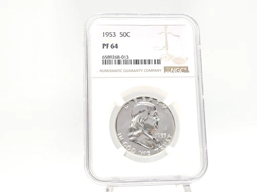 1953 NGC PF64 Franklin Half Dollar **SEMI-KEY DATE** 68-013