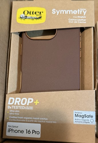 Otterbox Symmetry Cactus Leather Case For iPhone 16 Pro BROWN W/MagSafe