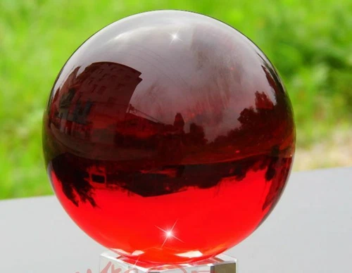 40-100 mm natürliche rote Obsidian Kugel große Kristallkugel Heilstein - Bild 3 von 3