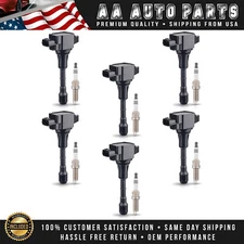 6 Ignition Coil & 6 Iridium Spark Plug for Nissan Maxima Pathfinder 3.5L UF550