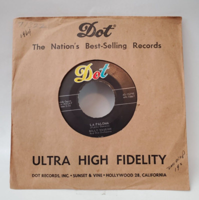 Billy Vaughn LA PALOMA / HERE IS MY LOVE (POP 45) #15795 PLAYS VG++ NO NOISE!