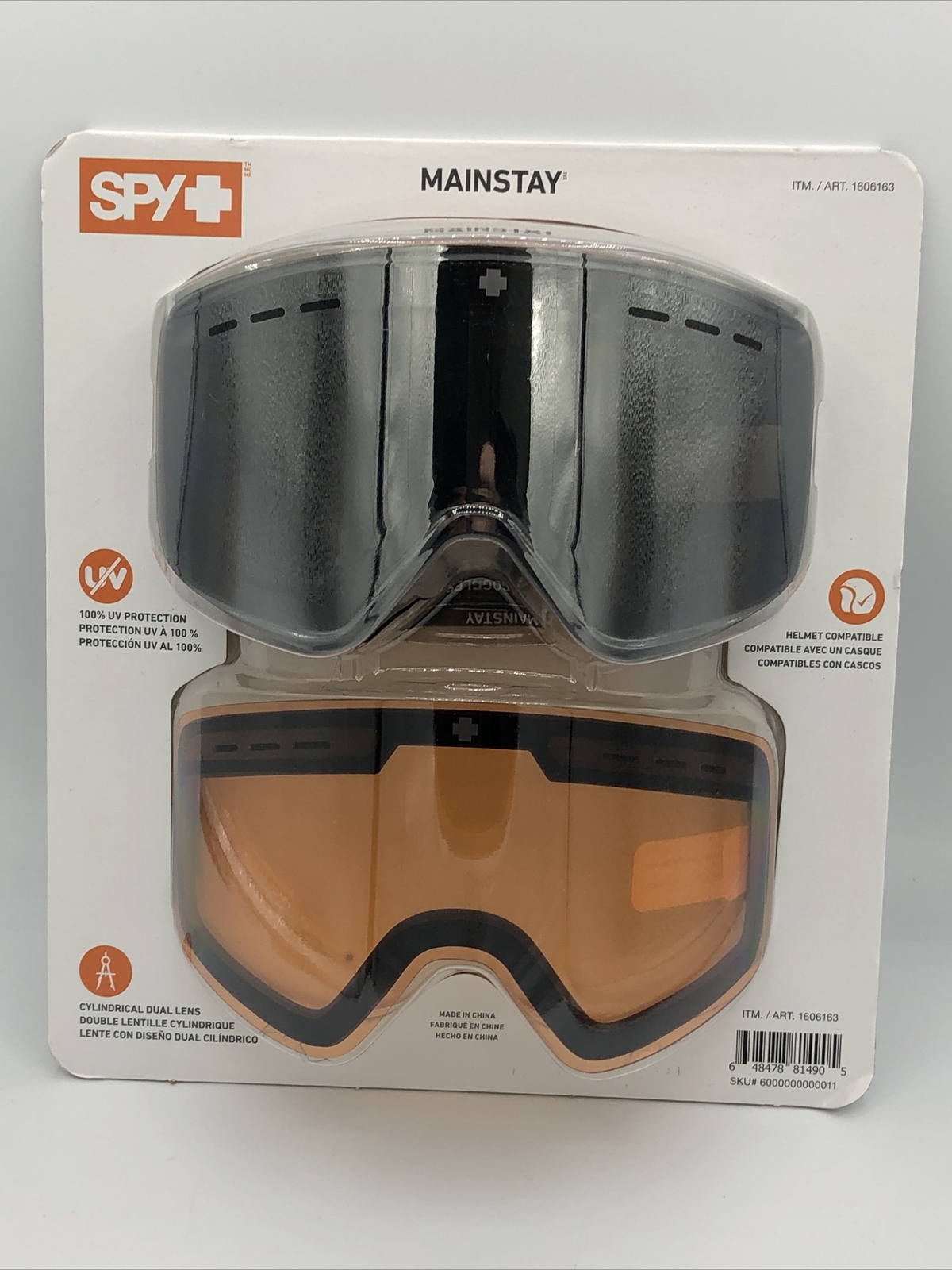 Spy+ Mainstay Snowboard Goggle 100UV Protection Lens swap compatibility NOB eBay