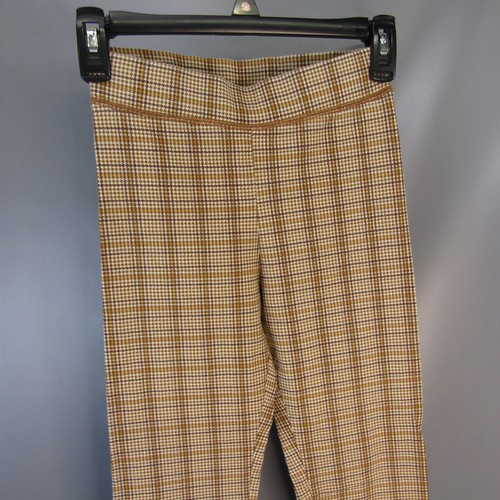 American Eagle Outfitters Plaid Leggings Women's Size XS Brown Gingham Check - Picture 2 of 7