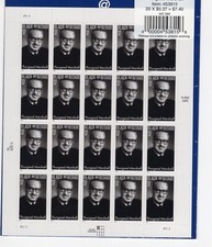 2003 37 cent Thurgood Marshall full Sheet of 20 Scott #3746, Mint NH