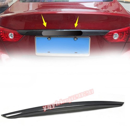For INFINITI Q50 2018-2021 Rear Trunk Lid Gate Edge Cover Trim Real Carbon Fiber - Picture 2 of 6