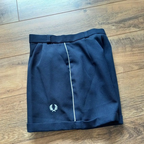 Fred Perry Ladies GIrls Blue 70s Shorts 22"w Retro Vintage Sports - Picture 2 of 5