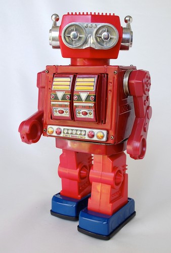 VINTAGE Horikawa TIN SPACETOY Rotate O Matic SUPER ASTRONAUT ROBOT W/BOX! WORKS! - Picture 2 of 13