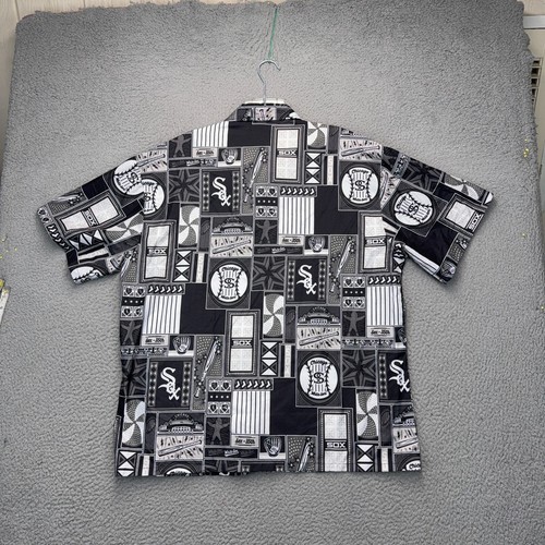 Chicago White Sox Hawaii Herren Hemd mit Knopfleiste XL schwarz grau Bettler Pizza - Bild 6 von 9