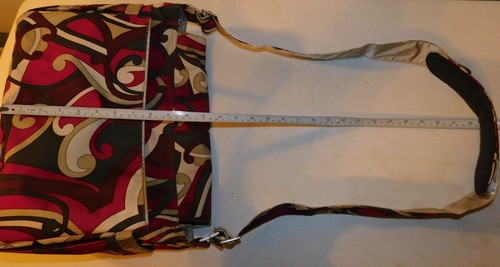 JU-JU BE MESSENGER DIAPER BAG (w/ Changing Pad) light use, Unisex, Red, Brown - Picture 11 of 11