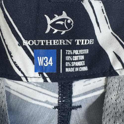 Southern Tide Gulf Shorts Mens 34 Blue White Stripes T3 Tide To Trail NWT - Picture 2 of 7