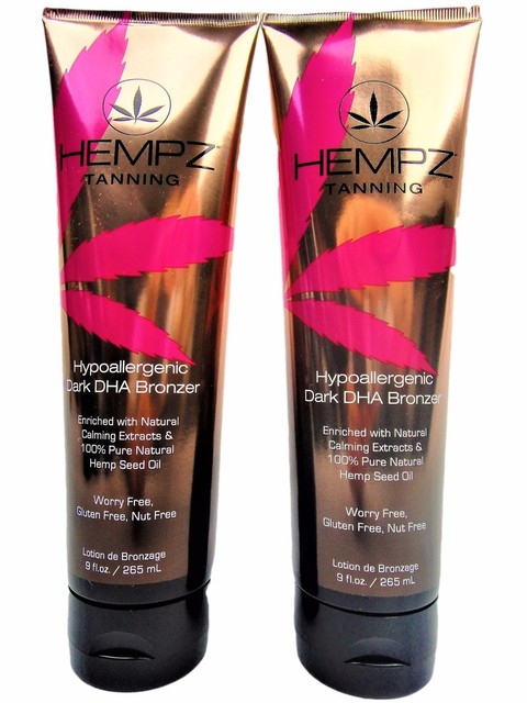 Hempz Hypoallergenic Dark DHA Bronzer TANNING Lotion 9oz for sale