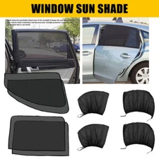 4PCS Car Window Side Rear screen Mesh Shade Sun Cover Windshield Sunshade Visor
