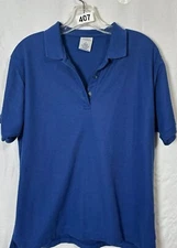 Women Blue Polo Size L Port Authority