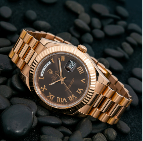 ROLEX DAY DATE II PRESIDENT WATCH ROSE 