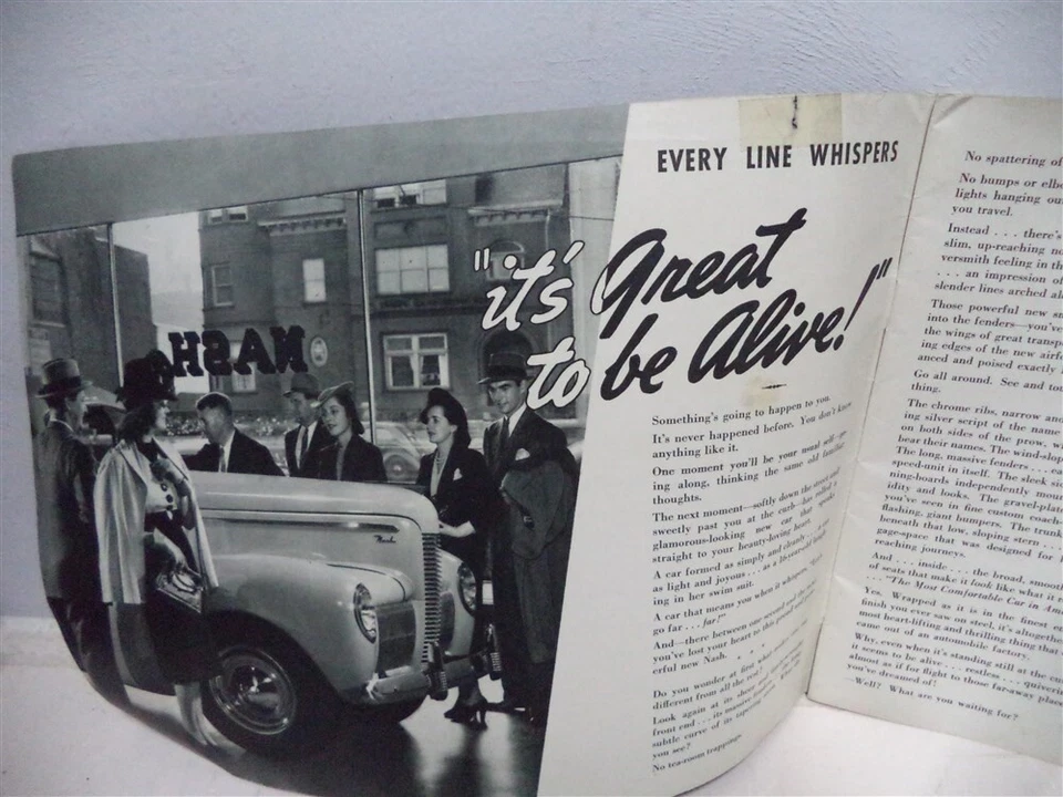 Folheto de vendas 1940 Nash Lafayette Deluxe, Ambassador Six & Eight Series - Imagem 4 de 4