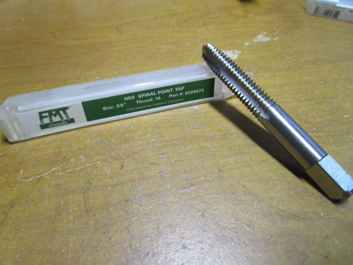 Sowa Tool 124936 3/8-16 UNC HSSE-V3 Spiral Point Tap – Orange Ring, Right Hand, Black Oxide