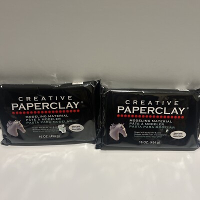 Lot of 2 Creative Paperclay 8 oz Package   1 Pound Total   Air Dry Clay 