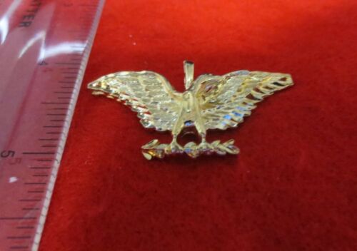 14KT PLATED LARGE  AMERICAN EAGLE CHARM PENDANT-2012A - Picture 1 of 1
