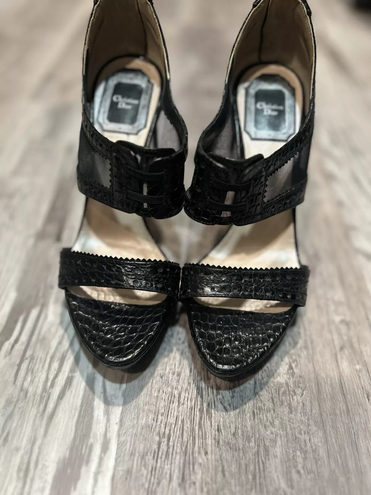 Talons résille noirs Christian Dior ! Très bon état ! Taille 36 1/2