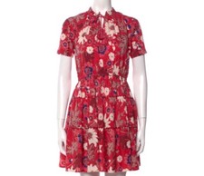 Ulla Johnson Floral Short Red Floral Dress Size 0