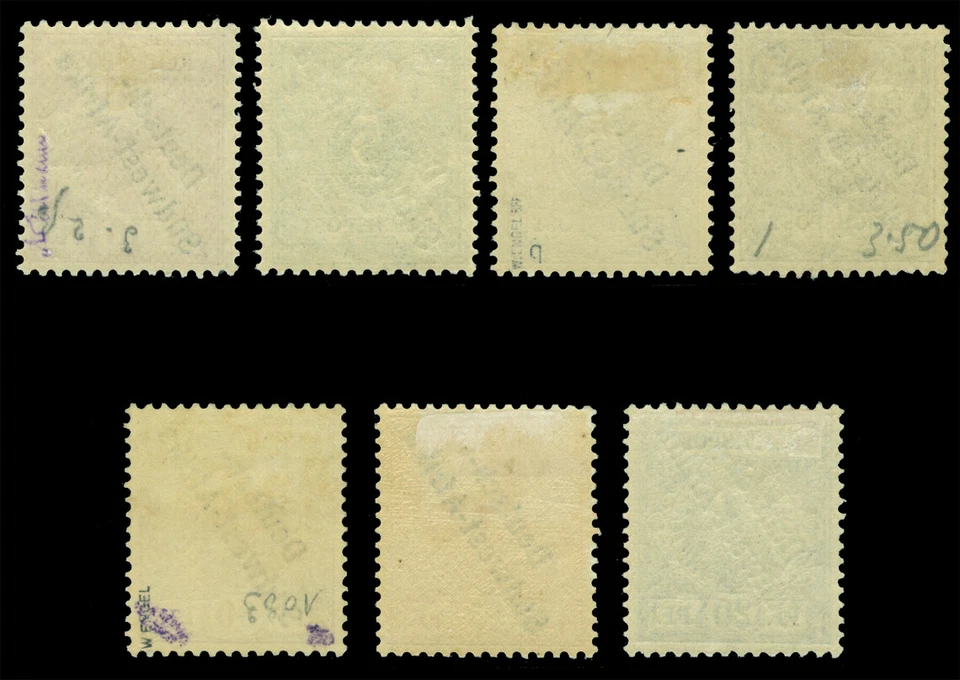 German Colonies - SOUTH WEST AFRICA 1897 SURCH. complete set Sc# 1+1a -6 mint MH - Image 2 of 2
