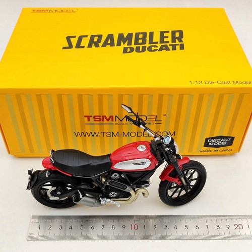 TSM Ducati Scrambler Icon 803CC 2015 Rosso TSMMC004 Red Motorcycle Diecast 1/12 - Picture 11 of 12