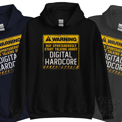 WARNUNG KANN SPONTAN ÜBER DIGITALEN HARDCORE-HOODIE SPRECHEN