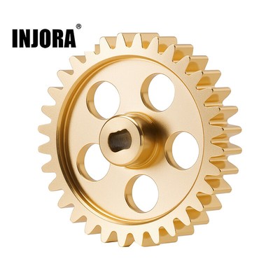 INJORA Messing Getriebe-Hauptrad mit Motorritzel für Losi Micro-B Micro-T