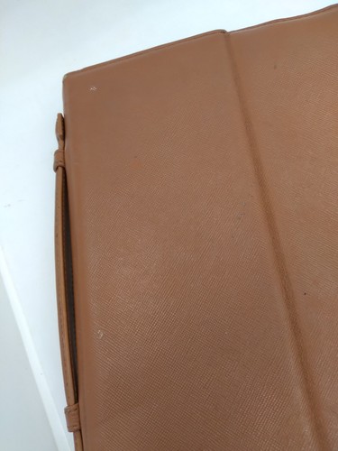 Tory Burch Brown Leather Robinson iPad Tablet Case READ Description - Picture 5 of 13
