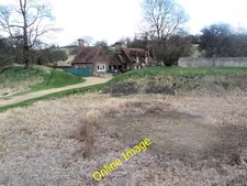 Photo 6x4 The Bone Dry Moat by the Entrance Drive Berkhamsted This area i c2012