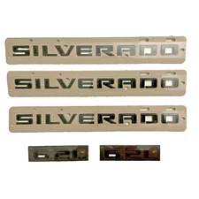 2020-2021 Silverado RST Duramax Black OEM Nameplate Emblem 5pc Set - Fast Ship!