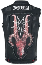 Slipknot Iowa Vest Jacket Heavy Metal Band Black Sleeveless Denim Jean Jacket