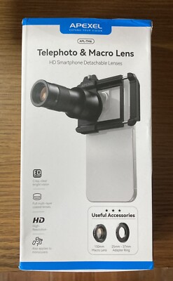 Apexel  Telephoto lens Macro lens kit clips on iPhone or Android