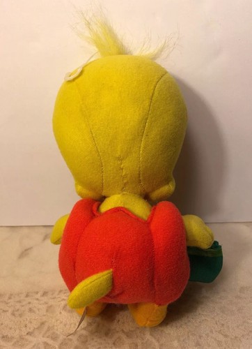 Tweety Bird Halloween 1997 Orange Pumpkin Costume, Twick or Tweet Bag, Plush - Picture 4 of 6