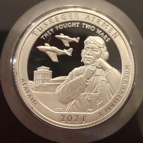 2021 S  WASHINGTON QUARTER .999 SILVER - TUSKEGEE AIRMAN *DIRECT FROM SET #A3 - Picture 1 of 2