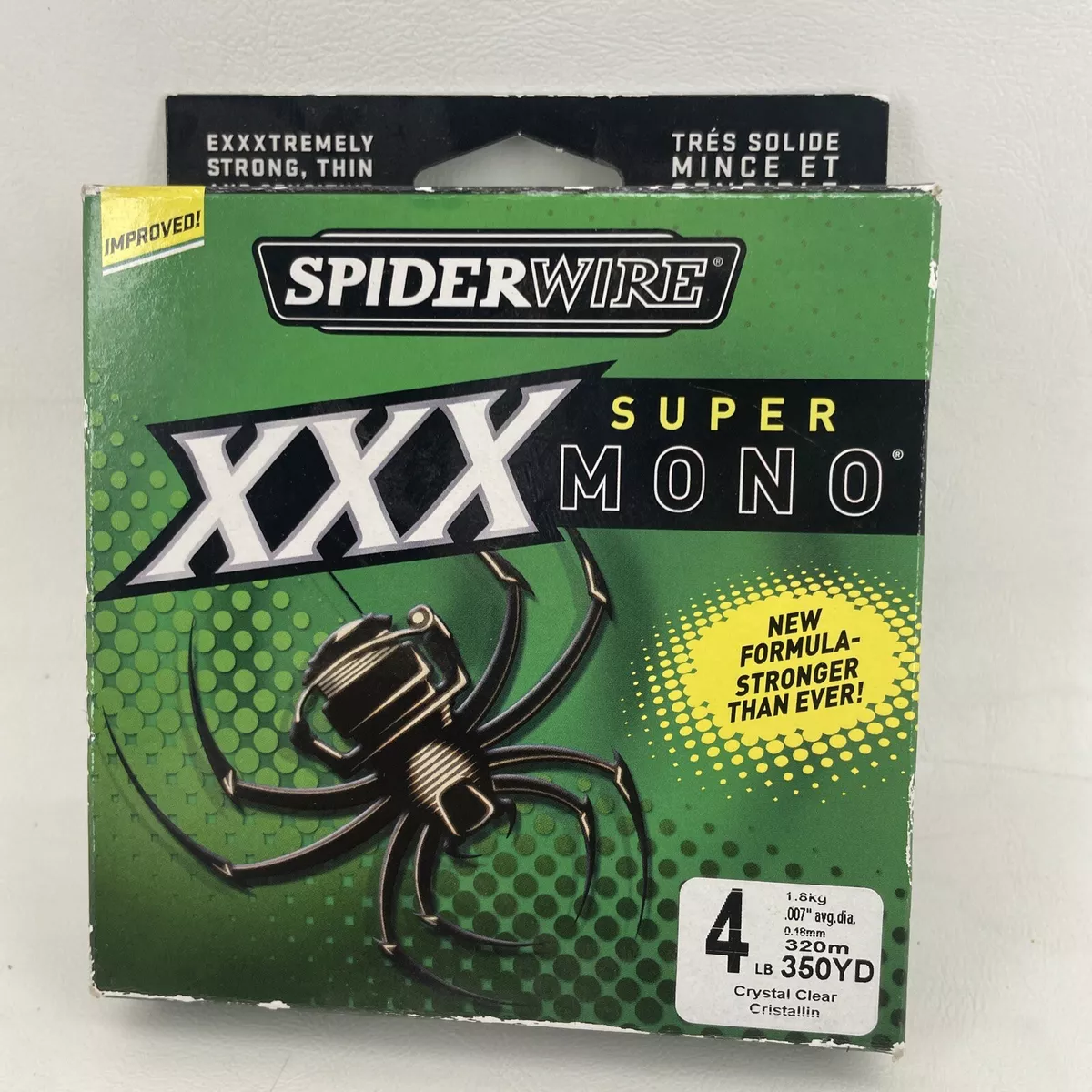 New Spider Line Super Mono XXX Transparent Fishing Line 350 Yds 8