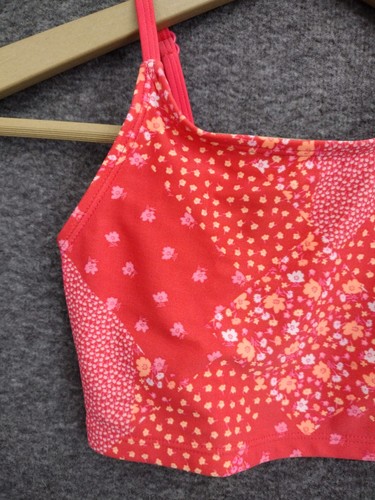 Art Class Girls Bathing Suit Tank Top Spaghetti Strap Pink Floral XS 4-5 - Picture 3 of 8