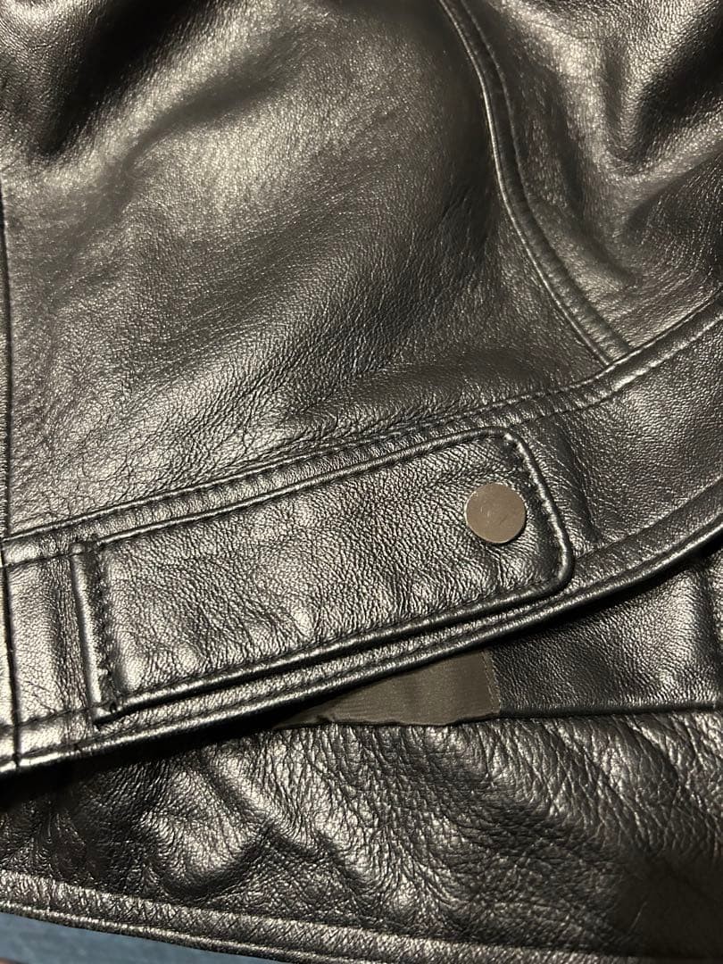 OHTLANCCI Leather Jacket Patchwork Black Genuine … - image 5