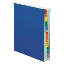 A-Z Expanding Desk File, Letter Size, Blue Pressboard Cover (11015)