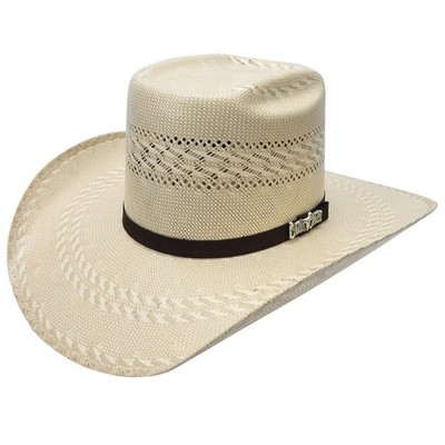 Sombrero Cuernos Chuecos 100X Vakera Bicolor Style Western Cowboy Straw Hat