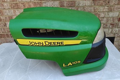 John Deere LA105 Lawn Tractor Hood Front Nose Cowl w/ Grille & Headlight Lens