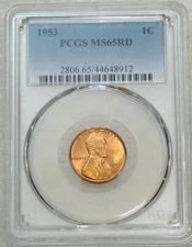 1953 P Lincoln Wheat Cent PCGS MS65RD Bright Red Luster PQ New Holder #V215G
