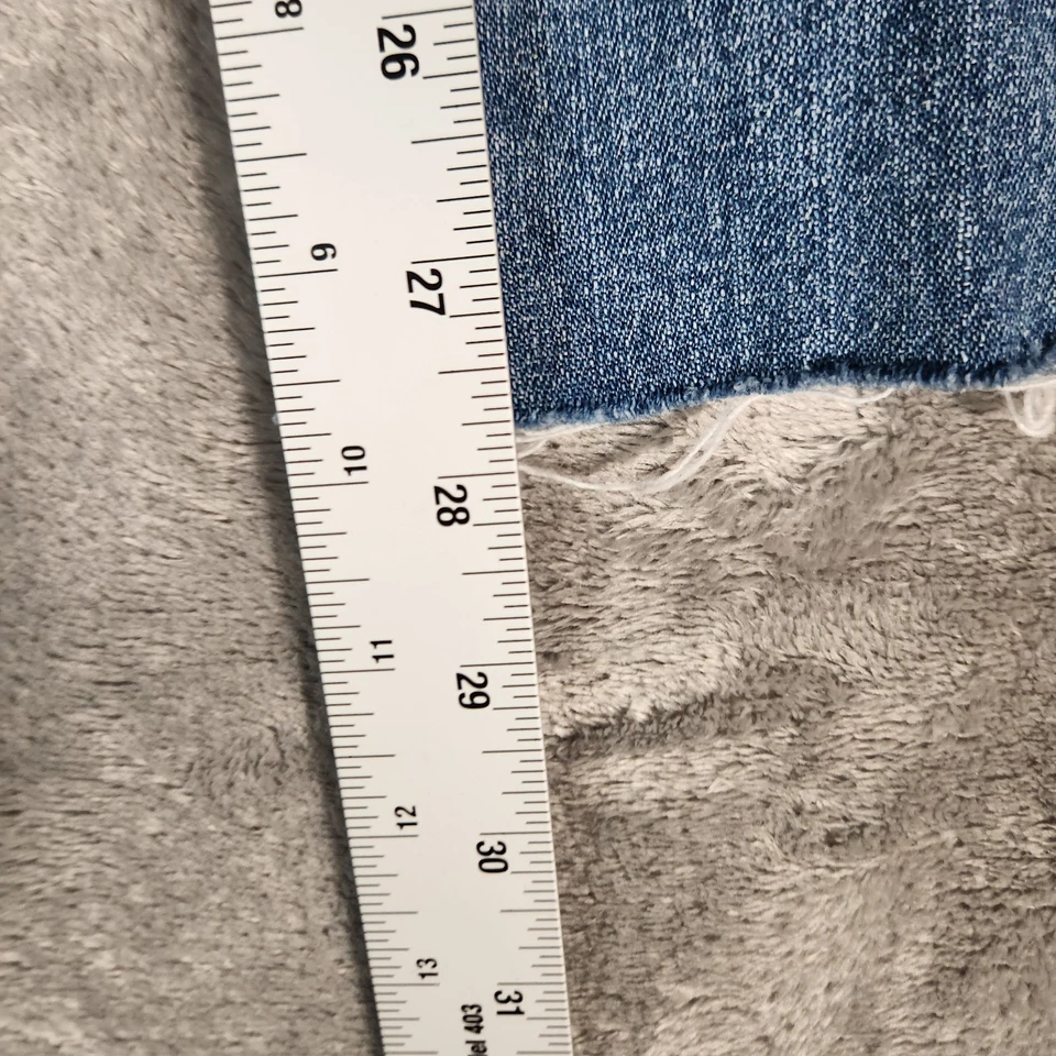 Steve & Barry's Flared Jeans Women’s Size 16 35X28 Denim Short Blue Unhemmed - Image 4 of 4