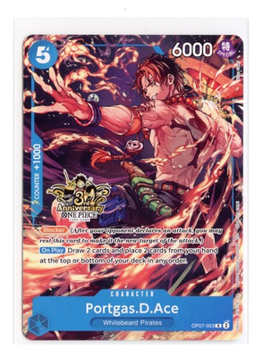 #ad #ad Portgas.D.Ace 3rd Anniversary Tournament 3 Brothers Pack OP07 053 R One Piece LP $9.98